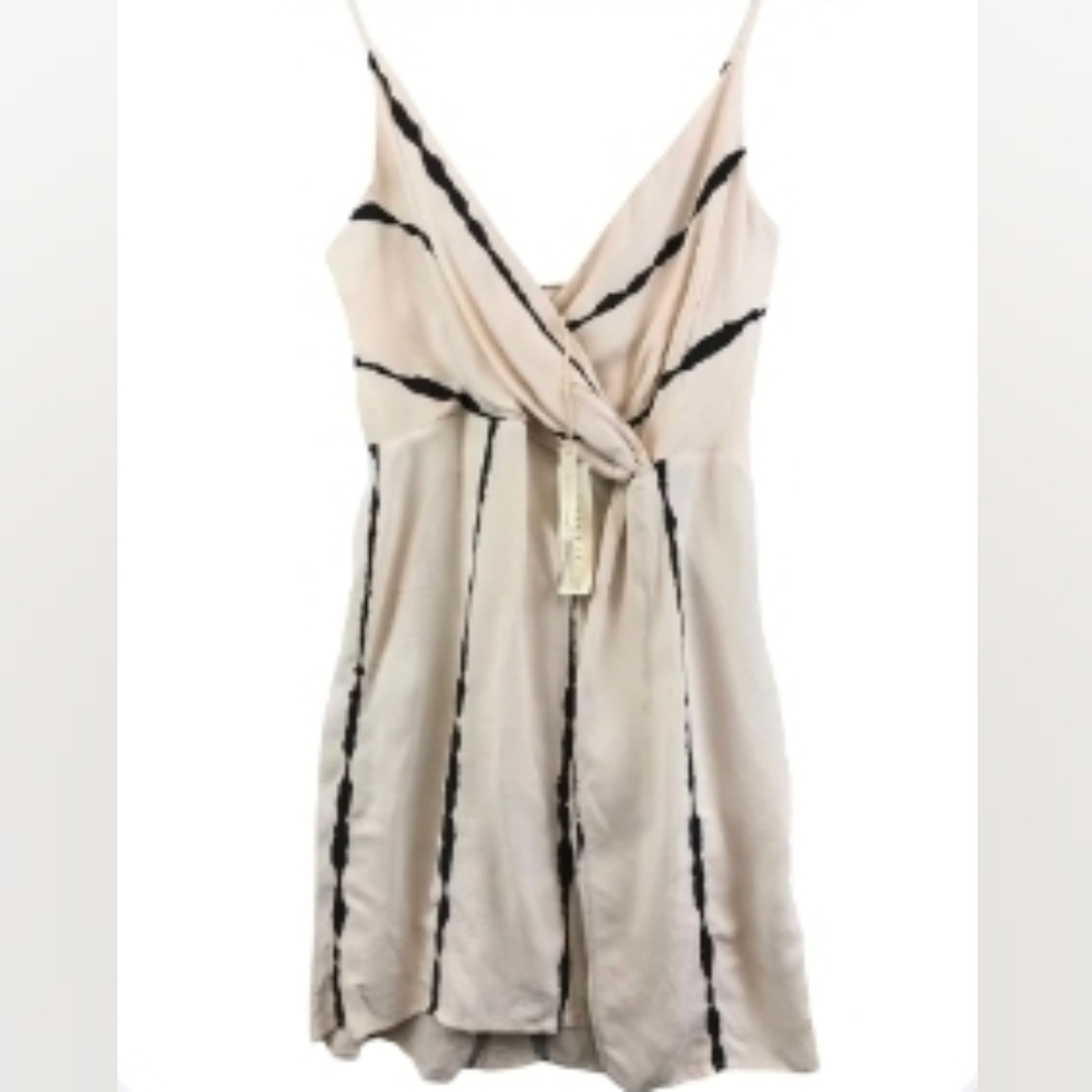 Love stitch watercolor stripe tank dress